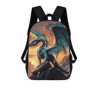 sinyumoney Zaino Per Bambini 3D Retro Fantasy Dragon Beast Borse Stampate Zaino Scolastico Borse Scolastiche Leggere Zainetto Divertente Alla Moda Zaino Per Studenti Per Bambini 17inch
