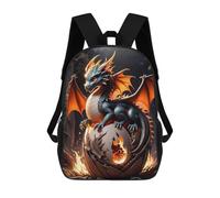 sinyumoney Zaino per bambini 3D stampato per studenti, zaini scolastici, borse a tracolla per libri, Emerging Dragon Fantasy Art, 17"