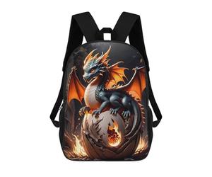 sinyumoney Zaino per bambini 3D stampato per studenti, zaini scolastici, borse a tracolla per libri, Emerging Dragon Fantasy Art, 17"
