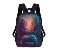sinyumoney Zaino Per Bambini 3D Vibrant Gaming Controller Artwork -1 Borse Stampate Zaino Scolastico Borse Scolastiche Leggere Zainetto Divertente Alla Moda Zaino Per Studenti Per Bambini 17inch