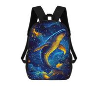 sinyumoney Zaino Per Bambini 3D Whale in Space Borse Stampate Zaino Scolastico Borse Scolastiche Leggere Zainetto Divertente Alla Moda Zaino Per Studenti Per Bambini 17inch