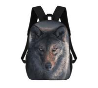 sinyumoney Zaino Per Bambini 3D Wolf's Gaze Wild Eyes -1 Borse Stampate Zaino Scolastico Borse Scolastiche Leggere Zainetto Divertente Alla Moda Zaino Per Studenti Per Bambini 17inch