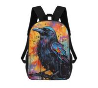 sinyumoney Zaino Per Bambini Abstract Raven Watercolor Per Ragazzi E Ragazze, Zaino Da Viaggio Per Bambini, Zaino Scolastico Per Adolescenti 17inch