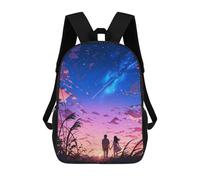 sinyumoney Zaino Per Bambini, Anime Sunset Couple Zaino Scolastico Di Grande Capacità Per Studenti, Zaino Per Ragazzi, Ragazze, Adulti, Adolescenti 17inch