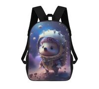 sinyumoney Zaino Per Bambini Astronaut Space Hedgehog Per Ragazzi E Ragazze, Zaino Da Viaggio Per Bambini, Zaino Scolastico Per Adolescenti 17inch