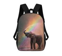 sinyumoney Zaino Per Bambini Baby Elephant Rainbow Shower Per Ragazzi E Ragazze, Zaino Da Viaggio Per Bambini, Zaino Scolastico Per Adolescenti 17inch