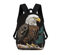 sinyumoney Zaino Per Bambini, Bald Eagle in Forest Zaino Scolastico Di Grande Capacità Per Studenti, Zaino Per Ragazzi, Ragazze, Adulti, Adolescenti 17inch