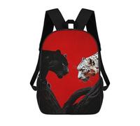sinyumoney Zaino Per Bambini, Black And White Leopards Zaino Scolastico Di Grande Capacità Per Studenti, Zaino Per Ragazzi, Ragazze, Adulti, Adolescenti 17inch