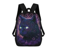 sinyumoney Zaino Per Bambini, Black Light Cat 14 Zaino Scolastico Di Grande Capacità Per Studenti, Zaino Per Ragazzi, Ragazze, Adulti, Adolescenti 17inch