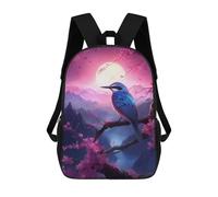 sinyumoney Zaino Per Bambini Blue Bird in Cherry Blosso Per Ragazzi E Ragazze, Zaino Da Viaggio Per Bambini, Zaino Scolastico Per Adolescenti 17inch