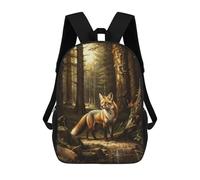 sinyumoney Zaino Per Bambini, Borsa Scolastica A Fox in The Forest Zaino Per Studenti Di Grande Capacità, Zaino Per Ragazzi, Ragazze, Adulti, Adolescenti 17inch