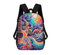 sinyumoney Zaino Per Bambini, Borsa Scolastica Abstract Guitar Art Psychedelic Zaino Per Studenti Di Grande Capacità, Zaino Per Ragazzi, Ragazze, Adulti, Adolescenti 17inch