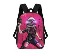 sinyumoney Zaino Per Bambini, Borsa Scolastica Astronaut with Pixelated Helmet Zaino Per Studenti Di Grande Capacità, Zaino Per Ragazzi, Ragazze, Adulti, Adolescenti 17inch