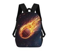 sinyumoney Zaino Per Bambini, Borsa Scolastica Basketball On Fire Zaino Per Studenti Di Grande Capacità, Zaino Per Ragazzi, Ragazze, Adulti, Adolescenti 17inch
