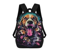 sinyumoney Zaino Per Bambini, Borsa Scolastica Beagle Dog Collage Art Print Zaino Per Studenti Di Grande Capacità, Zaino Per Ragazzi, Ragazze, Adulti, Adolescenti 17inch