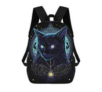sinyumoney Zaino Per Bambini, Borsa Scolastica Black Light Cat 10 Zaino Per Studenti Di Grande Capacità, Zaino Per Ragazzi, Ragazze, Adulti, Adolescenti 17inch