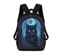 sinyumoney Zaino Per Bambini, Borsa Scolastica Black Light Cat 3 Zaino Per Studenti Di Grande Capacità, Zaino Per Ragazzi, Ragazze, Adulti, Adolescenti 17inch