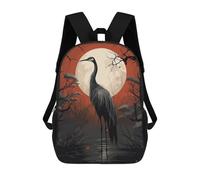 sinyumoney Zaino Per Bambini, Borsa Scolastica Black Stork Vector Zaino Per Studenti Di Grande Capacità, Zaino Per Ragazzi, Ragazze, Adulti, Adolescenti 17inch