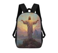 sinyumoney Zaino Per Bambini, Borsa Scolastica Christ The Redeemer Statue-2 Zaino Per Studenti Di Grande Capacità, Zaino Per Ragazzi, Ragazze, Adulti, Adolescenti 17inch