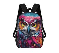 sinyumoney Zaino Per Bambini, Borsa Scolastica Colorful Abstract Owl Art-24 Zaino Per Studenti Di Grande Capacità, Zaino Per Ragazzi, Ragazze, Adulti, Adolescenti 17inch