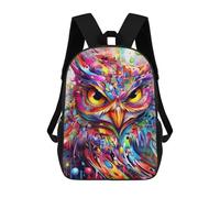 sinyumoney Zaino Per Bambini, Borsa Scolastica Colorful Abstract Owl Art Zaino Per Studenti Di Grande Capacità, Zaino Per Ragazzi, Ragazze, Adulti, Adolescenti 17inch