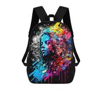 sinyumoney Zaino Per Bambini, Borsa Scolastica Colorful Abstract Portrait Zaino Per Studenti Di Grande Capacità, Zaino Per Ragazzi, Ragazze, Adulti, Adolescenti 17inch