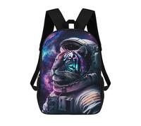 sinyumoney Zaino Per Bambini, Borsa Scolastica Cosmic Tiger Astronaut Zaino Per Studenti Di Grande Capacità, Zaino Per Ragazzi, Ragazze, Adulti, Adolescenti 17inch