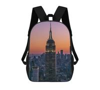 sinyumoney Zaino Per Bambini, Borsa Scolastica Empire State Building Zaino Per Studenti Di Grande Capacità, Zaino Per Ragazzi, Ragazze, Adulti, Adolescenti 17inch