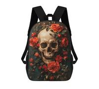 sinyumoney Zaino Per Bambini, Borsa Scolastica Floral Skull Dead Zaino Per Studenti Di Grande Capacità, Zaino Per Ragazzi, Ragazze, Adulti, Adolescenti 17inch