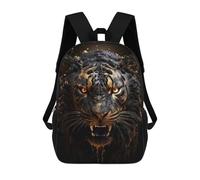 sinyumoney Zaino Per Bambini, Borsa Scolastica Golden Evil Tiger Zaino Per Studenti Di Grande Capacità, Zaino Per Ragazzi, Ragazze, Adulti, Adolescenti 17inch