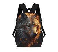 sinyumoney Zaino Per Bambini, Borsa Scolastica Golden White Wolf Zaino Per Studenti Di Grande Capacità, Zaino Per Ragazzi, Ragazze, Adulti, Adolescenti 17inch