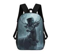 sinyumoney Zaino Per Bambini, Borsa Scolastica Gothic Deer with Top Hat Zaino Per Studenti Di Grande Capacità, Zaino Per Ragazzi, Ragazze, Adulti, Adolescenti 17inch
