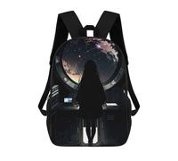 sinyumoney Zaino Per Bambini, Borsa Scolastica Lonely Girl At Night Zaino Per Studenti Di Grande Capacità, Zaino Per Ragazzi, Ragazze, Adulti, Adolescenti 17inch
