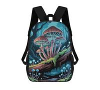 sinyumoney Zaino Per Bambini, Borsa Scolastica Mystical Mushroom Forest Illustration Zaino Per Studenti Di Grande Capacità, Zaino Per Ragazzi, Ragazze, Adulti, Adolescenti 17inch