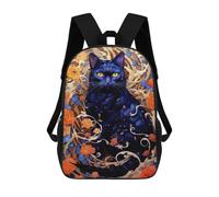 sinyumoney Zaino Per Bambini, Borsa Scolastica Petals And Purrfection Cat Zaino Per Studenti Di Grande Capacità, Zaino Per Ragazzi, Ragazze, Adulti, Adolescenti 17inch