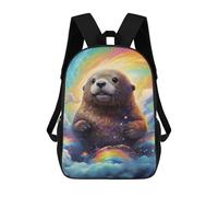 sinyumoney Zaino Per Bambini, Borsa Scolastica Rainbow Otter Dreamscape Zaino Per Studenti Di Grande Capacità, Zaino Per Ragazzi, Ragazze, Adulti, Adolescenti 17inch