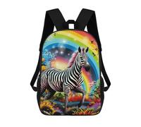 sinyumoney Zaino Per Bambini, Borsa Scolastica Rainbow Zebra Fantasy Zaino Per Studenti Di Grande Capacità, Zaino Per Ragazzi, Ragazze, Adulti, Adolescenti 17inch