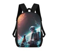 sinyumoney Zaino Per Bambini, Borsa Scolastica Space Station Friendship Zaino Per Studenti Di Grande Capacità, Zaino Per Ragazzi, Ragazze, Adulti, Adolescenti 17inch