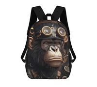 sinyumoney Zaino Per Bambini, Borsa Scolastica Steampunk Chimp Ape Animal Zaino Per Studenti Di Grande Capacità, Zaino Per Ragazzi, Ragazze, Adulti, Adolescenti 17inch
