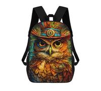 sinyumoney Zaino Per Bambini, Borsa Scolastica Steampunk Owl Artwork Zaino Per Studenti Di Grande Capacità, Zaino Per Ragazzi, Ragazze, Adulti, Adolescenti 17inch