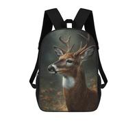 sinyumoney Zaino Per Bambini, Borsa Scolastica Whitetail Deer Painting Zaino Per Studenti Di Grande Capacità, Zaino Per Ragazzi, Ragazze, Adulti, Adolescenti 17inch