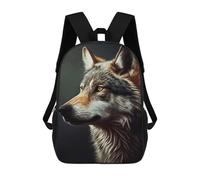 sinyumoney Zaino Per Bambini, Borsa Scolastica Wolf Portrait Zaino Per Studenti Di Grande Capacità, Zaino Per Ragazzi, Ragazze, Adulti, Adolescenti 17inch