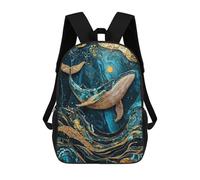 sinyumoney Zaino Per Bambini Celestial Sea Kintsugi Art Zaino Scolastico 3D Borsa Scolastica Zaino Scolastico Per Bambini Borse Scolastiche Zaino Alla Moda Con Tasca Borse Per Libri 17inch