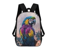sinyumoney Zaino Per Bambini, Colorful Parrot in Low Poly Style Zaino Scolastico Di Grande Capacità Per Studenti, Zaino Per Ragazzi, Ragazze, Adulti, Adolescenti 17inch