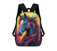 sinyumoney Zaino Per Bambini Colorful Wild Horse Per Ragazzi E Ragazze, Zaino Da Viaggio Per Bambini, Zaino Scolastico Per Adolescenti 17inch