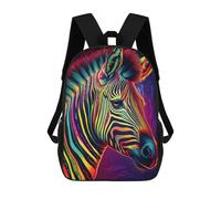 sinyumoney Zaino Per Bambini Colorful Zebra Portrait -1 Per Ragazzi E Ragazze, Zaino Da Viaggio Per Bambini, Zaino Scolastico Per Adolescenti 17inch