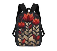 sinyumoney Zaino Per Bambini Con Stampa 3D Abstract Red Flowers Per Studenti Scolastici, Zaini, Borse A Tracolla, Borse Per Libri 17inch