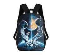 sinyumoney Zaino Per Bambini Con Stampa 3D Astronauts Playing Chess in Space Per Studenti Scolastici, Zaini, Borse A Tracolla, Borse Per Libri 17inch