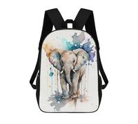 sinyumoney Zaino Per Bambini Con Stampa 3D Baby Elephant Watercolor Per Studenti Scolastici, Zaini, Borse A Tracolla, Borse Per Libri 17inch