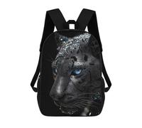 sinyumoney Zaino Per Bambini Con Stampa 3D Black Panther with Glitter Per Studenti Scolastici, Zaini, Borse A Tracolla, Borse Per Libri 17inch